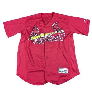 St. Louis Cardinals Majestic Mens 44 Flex Base Jersey Red Authentic Fan Gear